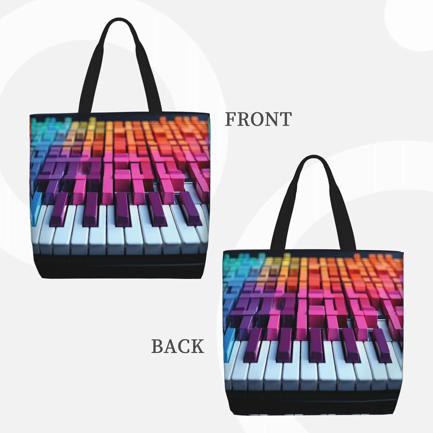Tote Bag for Women Grocery Bag Reusable Shopping Bag Dolphin in the coral reef Handbag Foldable Shoulder Bag