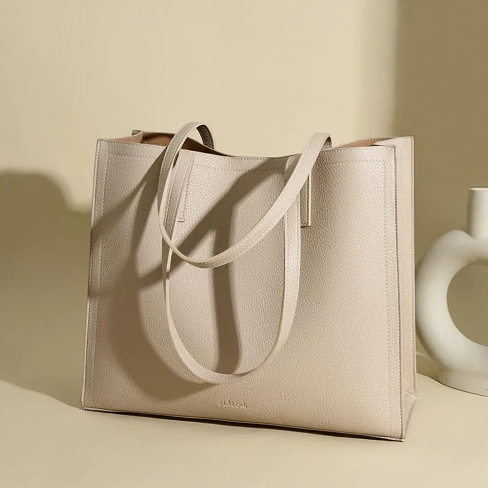 Tote Bag for Women Soft PU Leather 2025 Large Shoulder Bags Casual Work Purses and Handbags with Multi Compartments