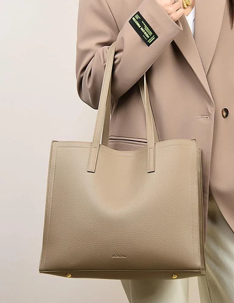 Tote Bag for Women Soft PU Leather 2025 Large Shoulder Bags Casual Work Purses and Handbags with Multi Compartments