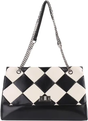 Tote Handbags for Women, PU Leather Ladies Quilted Crossbody Bags and Shoulder Bag with Chain Strap
