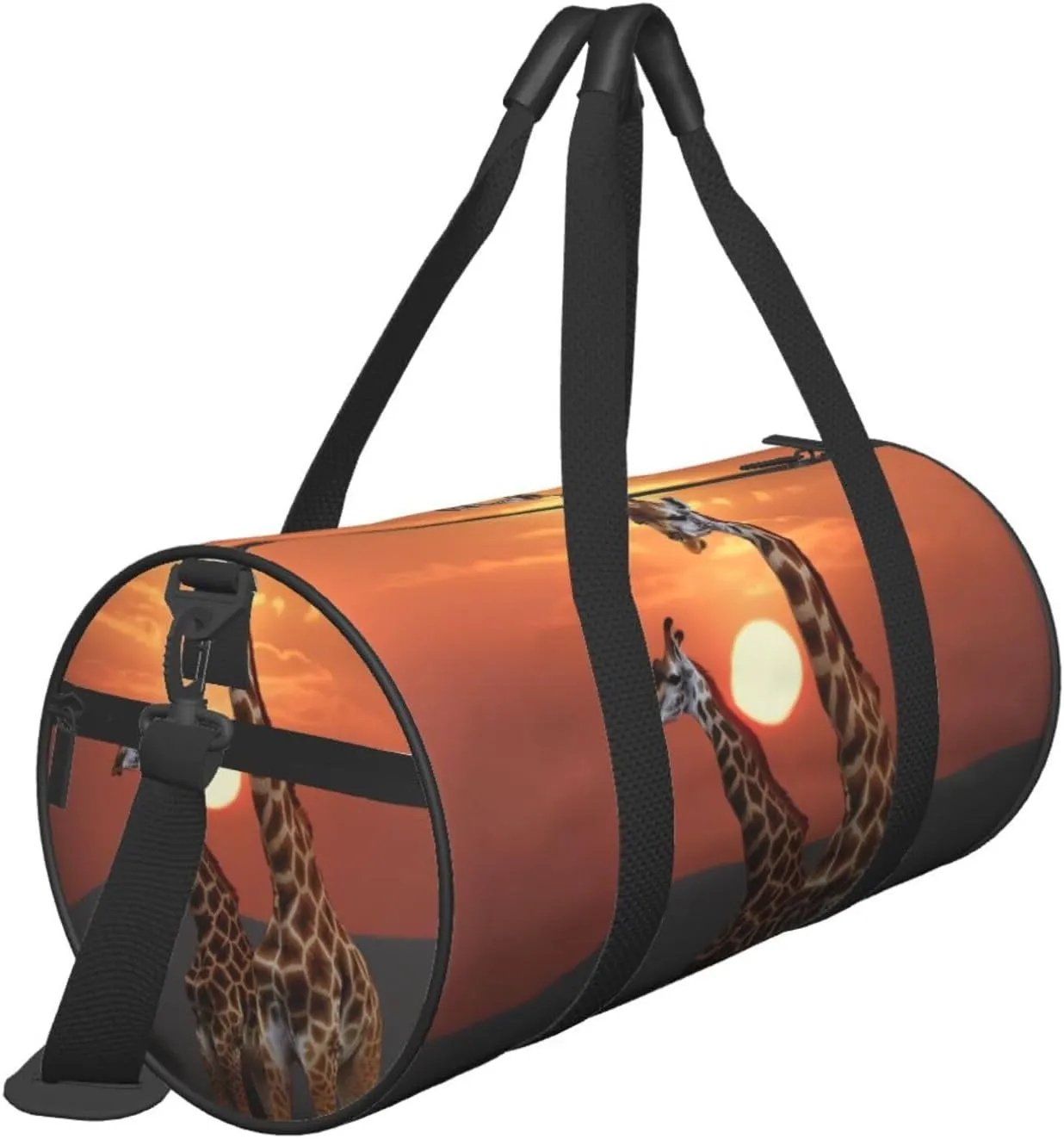 Travel Bag For Women,Giraffe At Sunset Print Personal Item Duffle Bags,Weekend Travel Duffel Tote Bag,Travel Sport Gym Bag For Men,Airplane Travel Essentials For Flying