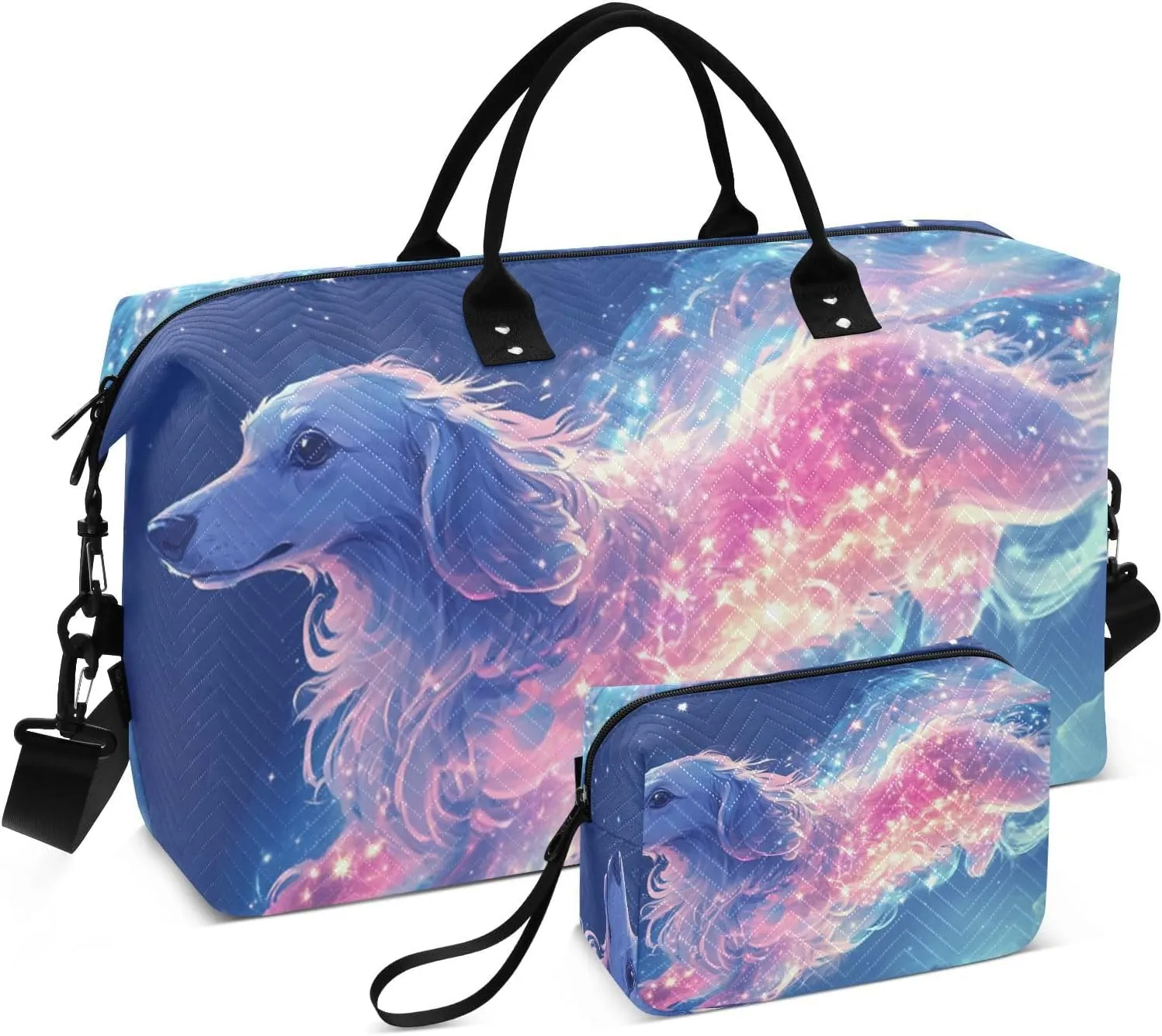Travel Bag Overnight Carry On Tote and Luggage Gym Tote Bag with Adjustable Strap for Trekking Multifunctional Aesthetic Beauty Dog Unique Imagination