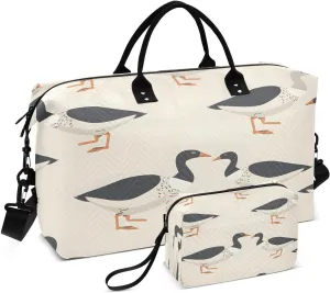 Travel Duffle Bag Weekender Bags Overnight Bag with Toiletry Bag Gym Duffel Bag Many Wild Geese for Travel Business Trips Sport