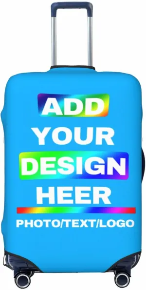 Travel Suitcase Cover Design Your Name Photo Text LOGO Customized Elastic Suitcase Protector Personalized Suitcase Covers For Luggage