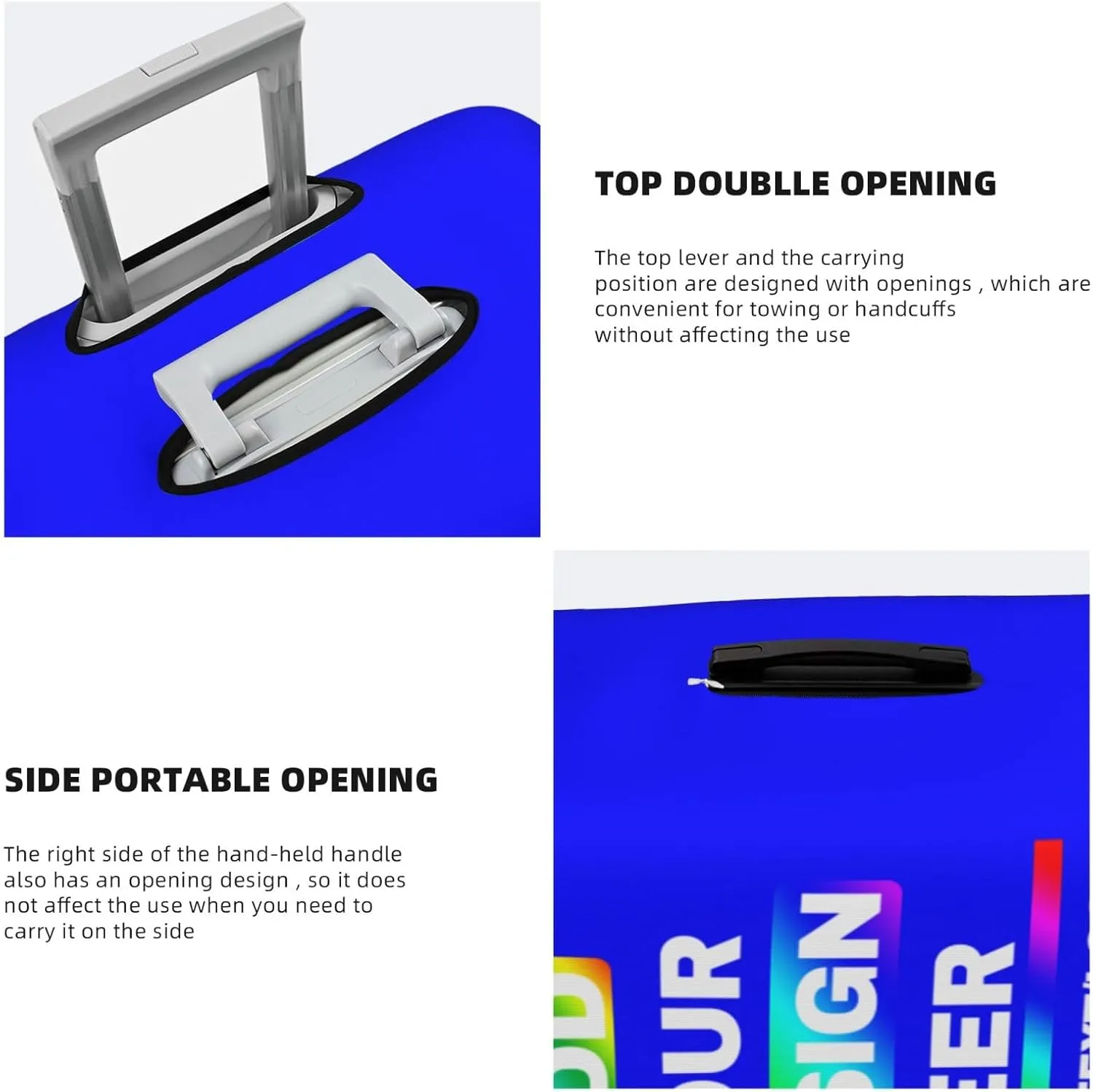Travel Suitcase Cover Design Your Name Photo Text LOGO Customized Washable Travel Suitcase Cover Personalized Suitcase Covers For Luggage