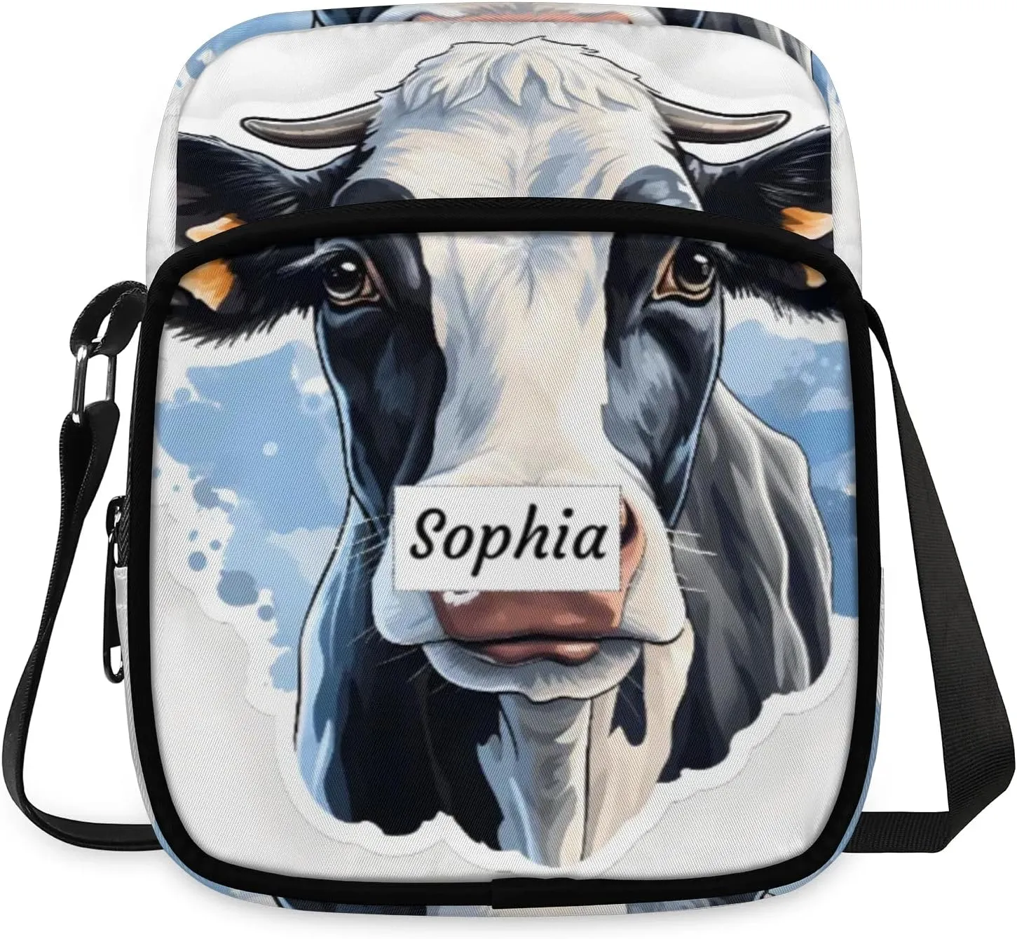 TropicalLife Personalized Crossbody Bag for Women Men Custom Name Messenger Bags