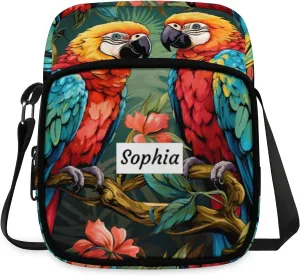 TropicalLife Personalized Crossbody Bag for Women Men Custom Name Messenger Bags