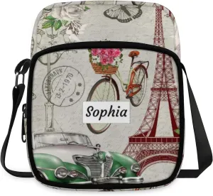TropicalLife Personalized Crossbody Bag for Women Men Custom Name Messenger Bags