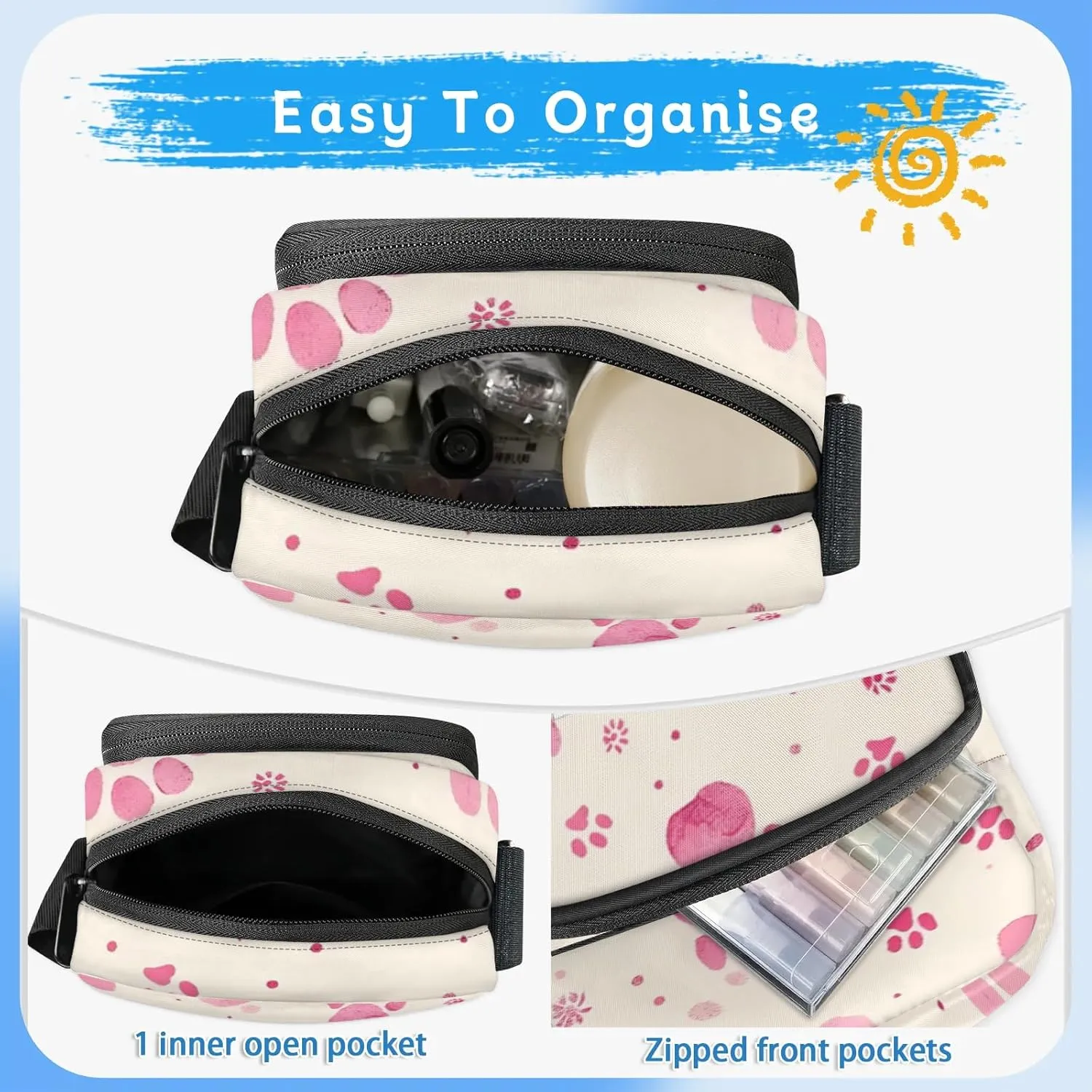 TropicalLife Personalized Crossbody Bag for Women Men Custom Name Messenger Bags