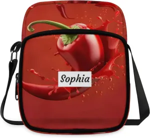 TropicalLife Personalized Crossbody Bag for Women Men Custom Name Messenger Bags