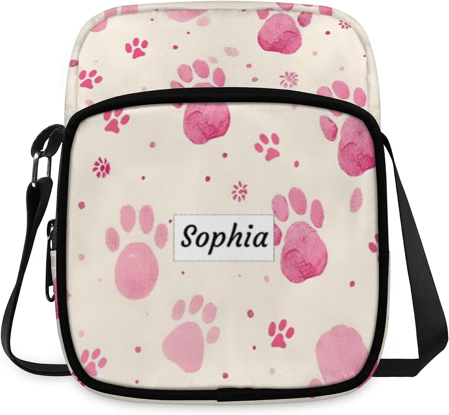 TropicalLife Personalized Crossbody Bag for Women Men Custom Name Messenger Bags