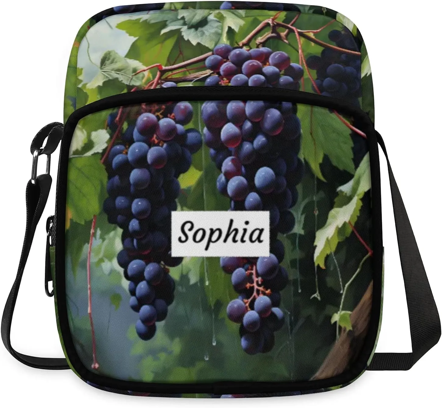 TropicalLife Personalized Crossbody Bag for Women Men Custom Name Messenger Bags