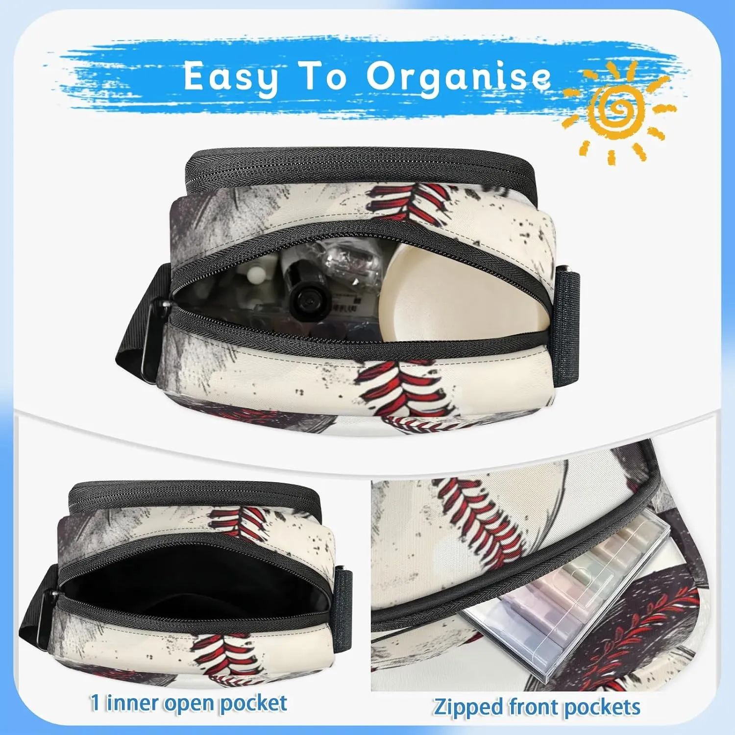 TropicalLife Personalized Crossbody Bag for Women Men Custom Name Messenger Bags