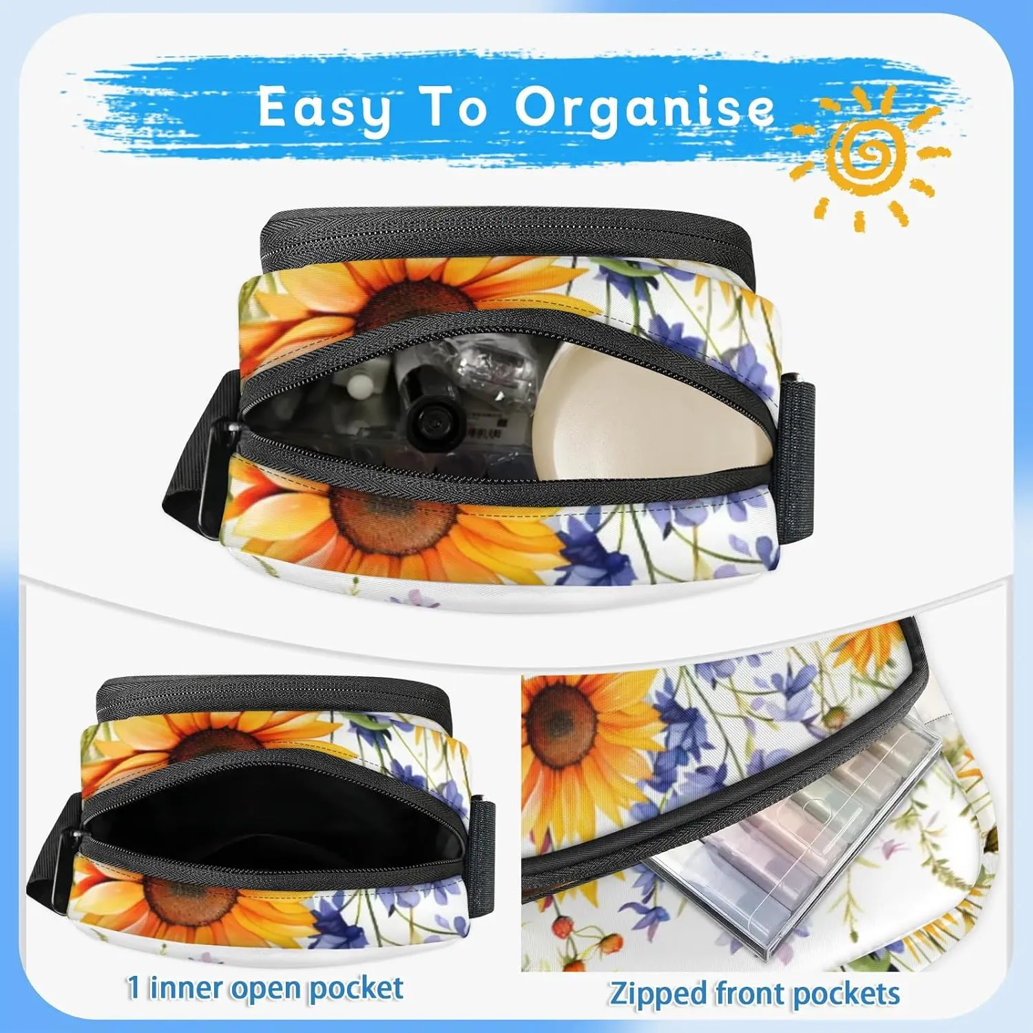 TropicalLife Personalized Crossbody Bag for Women Men Custom Name Messenger Bags