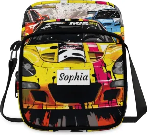 TropicalLife Personalized Crossbody Bag for Women Men Custom Name Messenger Bags