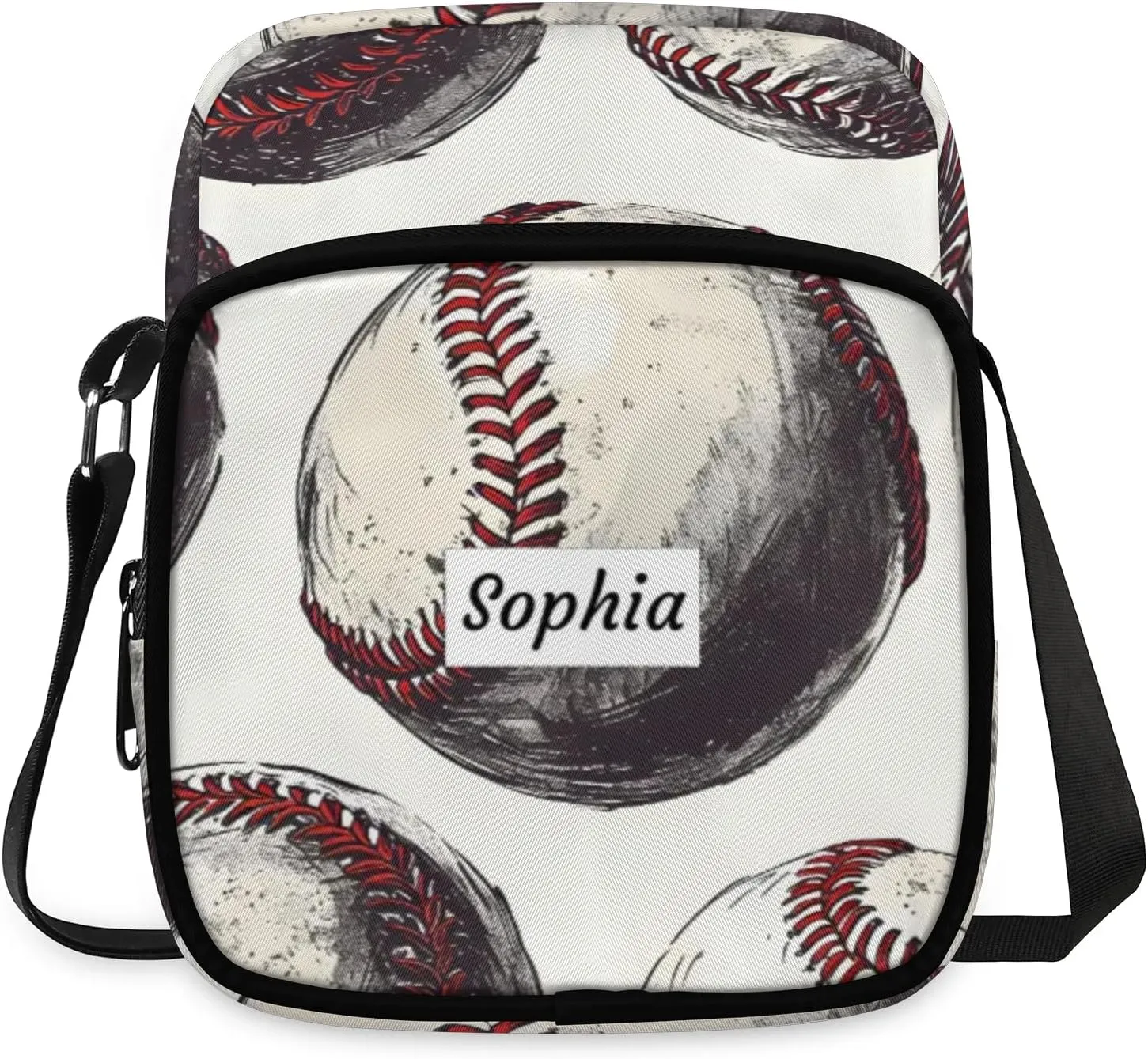 TropicalLife Personalized Crossbody Bag for Women Men Custom Name Messenger Bags