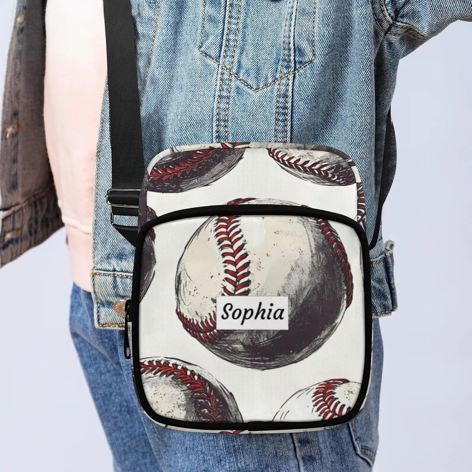 TropicalLife Personalized Crossbody Bag for Women Men Custom Name Messenger Bags