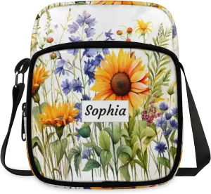 TropicalLife Personalized Crossbody Bag for Women Men Custom Name Messenger Bags