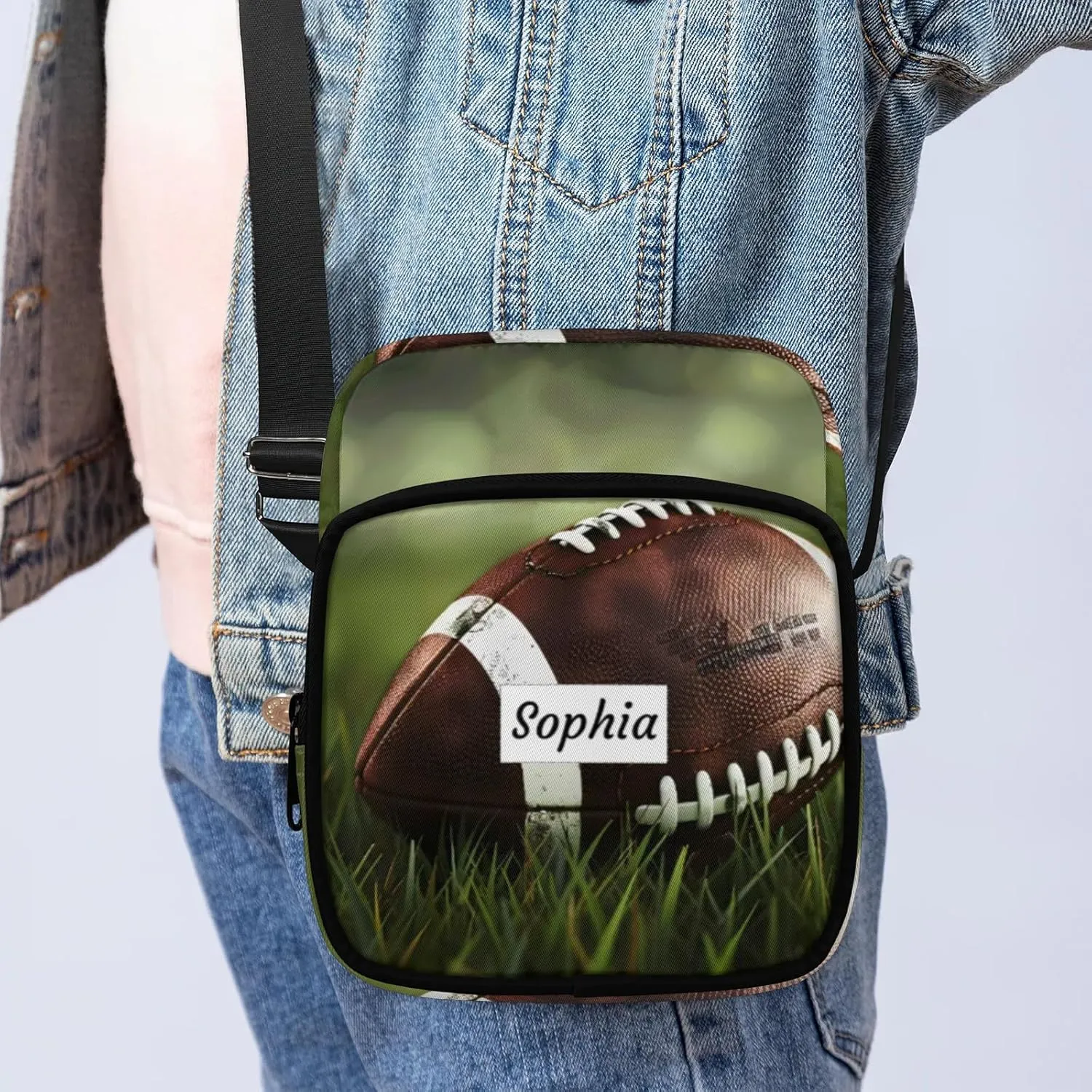TropicalLife Personalized Crossbody Bag for Women Men Custom Name Messenger Bags