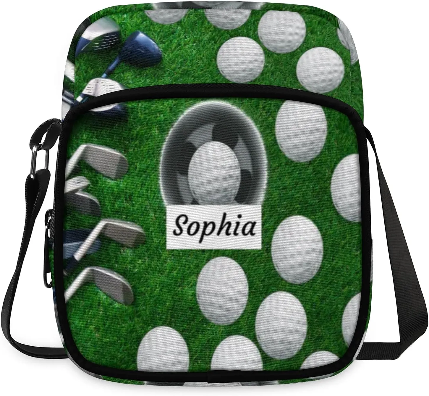 TropicalLife Personalized Crossbody Bag for Women Men Custom Name Messenger Bags