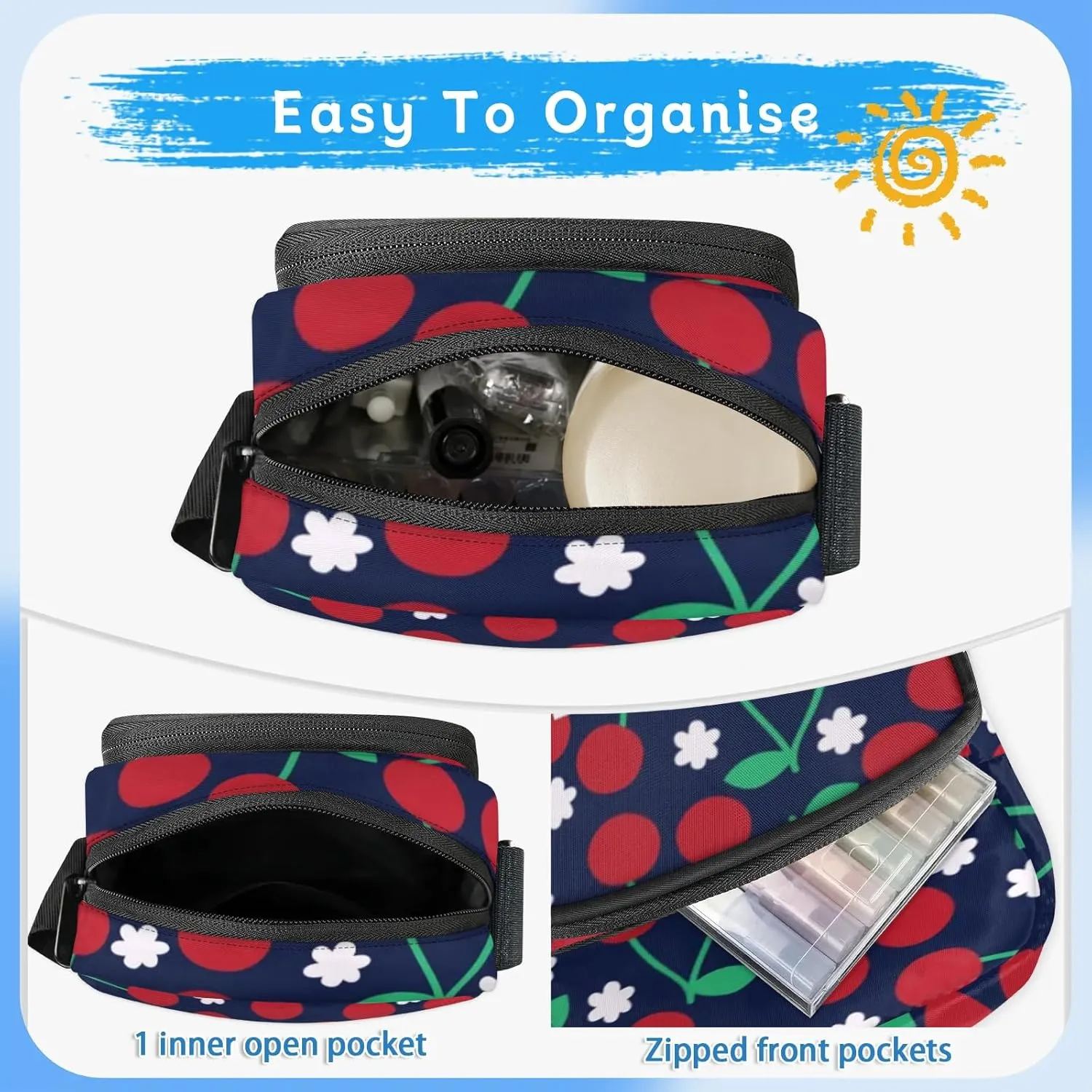 TropicalLife Personalized Crossbody Bag for Women Men Custom Name Messenger Bags