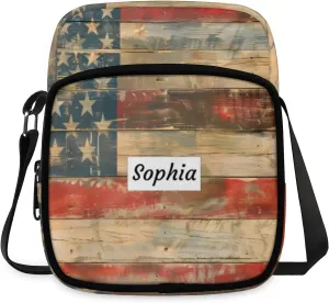 TropicalLife Personalized Crossbody Bag for Women Men Custom Name Messenger Bags