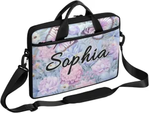 TropicalLife Personalized Laptop Bag 15 Inch Custom Sleeve Case with Handle Shoulder Strap Computer Messenger Bag