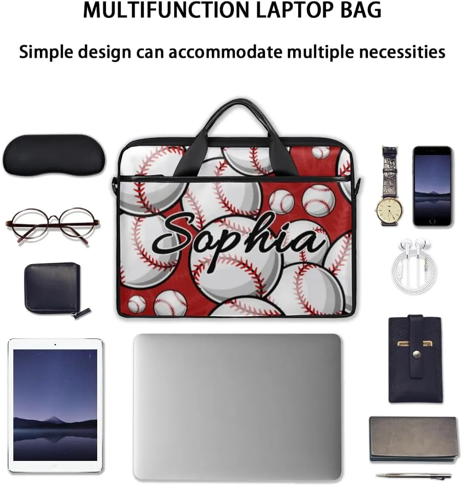 TropicalLife Personalized Laptop Bag 15 Inch Custom Sleeve Case with Handle Shoulder Strap Computer Messenger Bag