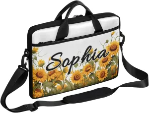 TropicalLife Personalized Laptop Bag 15 Inch Custom Sleeve Case with Handle Shoulder Strap Computer Messenger Bag