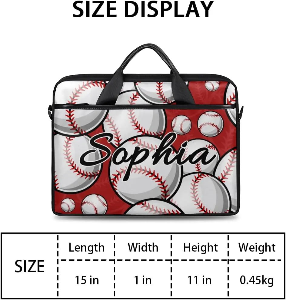 TropicalLife Personalized Laptop Bag 15 Inch Custom Sleeve Case with Handle Shoulder Strap Computer Messenger Bag