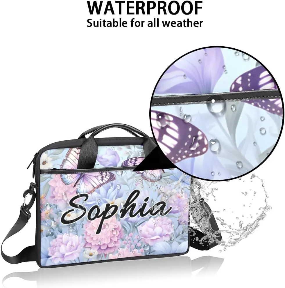 TropicalLife Personalized Laptop Bag 15 Inch Custom Sleeve Case with Handle Shoulder Strap Computer Messenger Bag