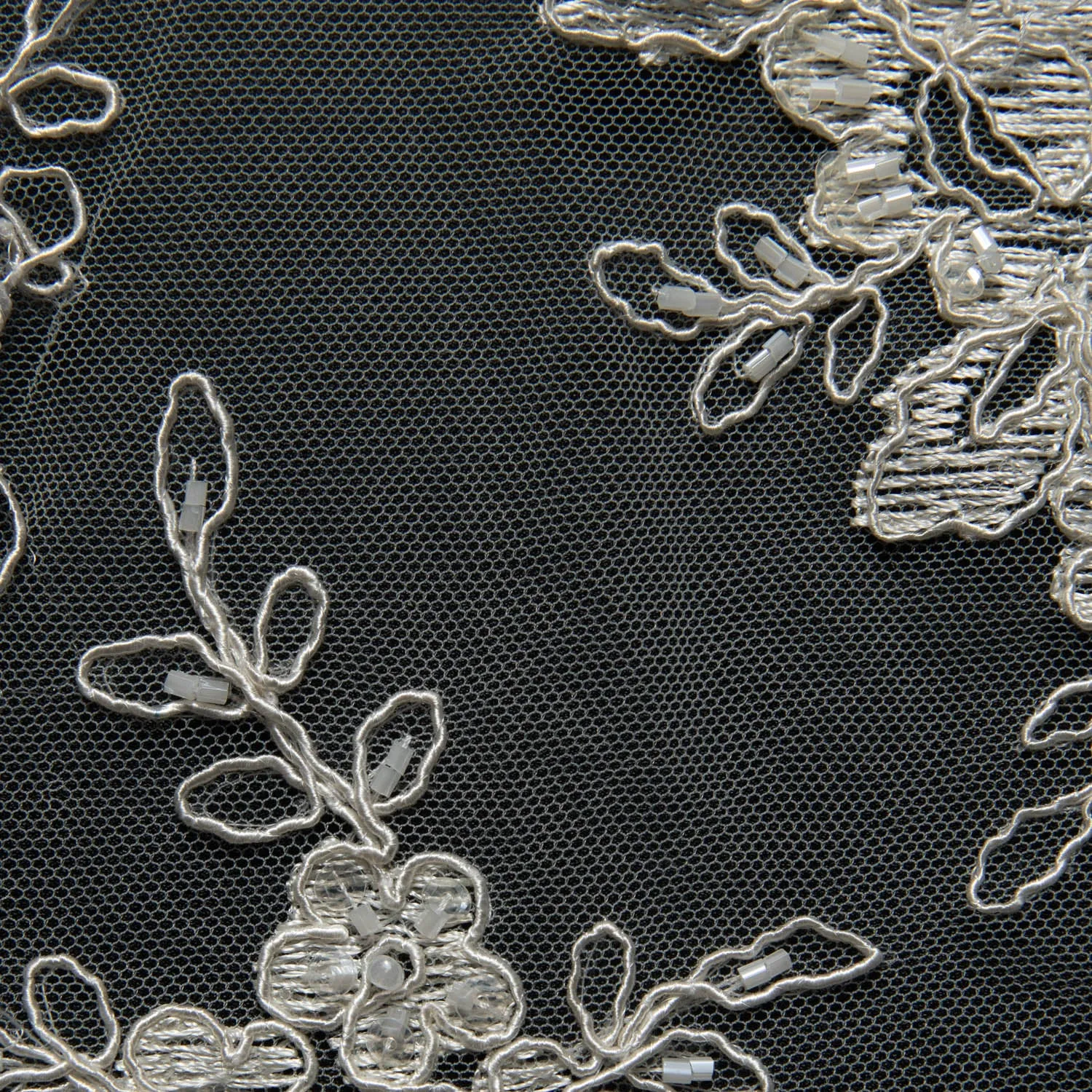 Tulle Lace Fabric Embroidered with Intricate Design 52" Wide | Exquisite Fabric