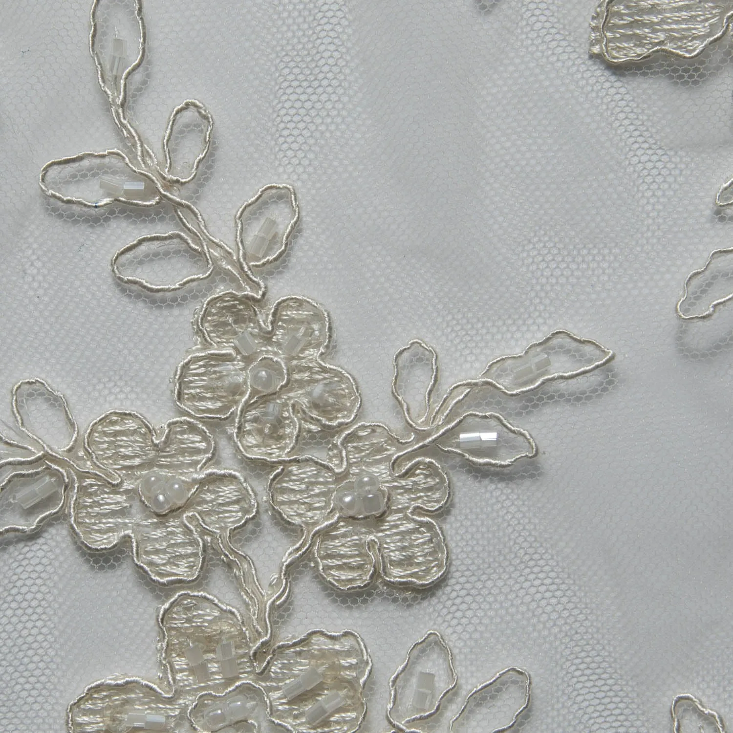 Tulle Lace Fabric Embroidered with Intricate Design 52" Wide | Exquisite Fabric
