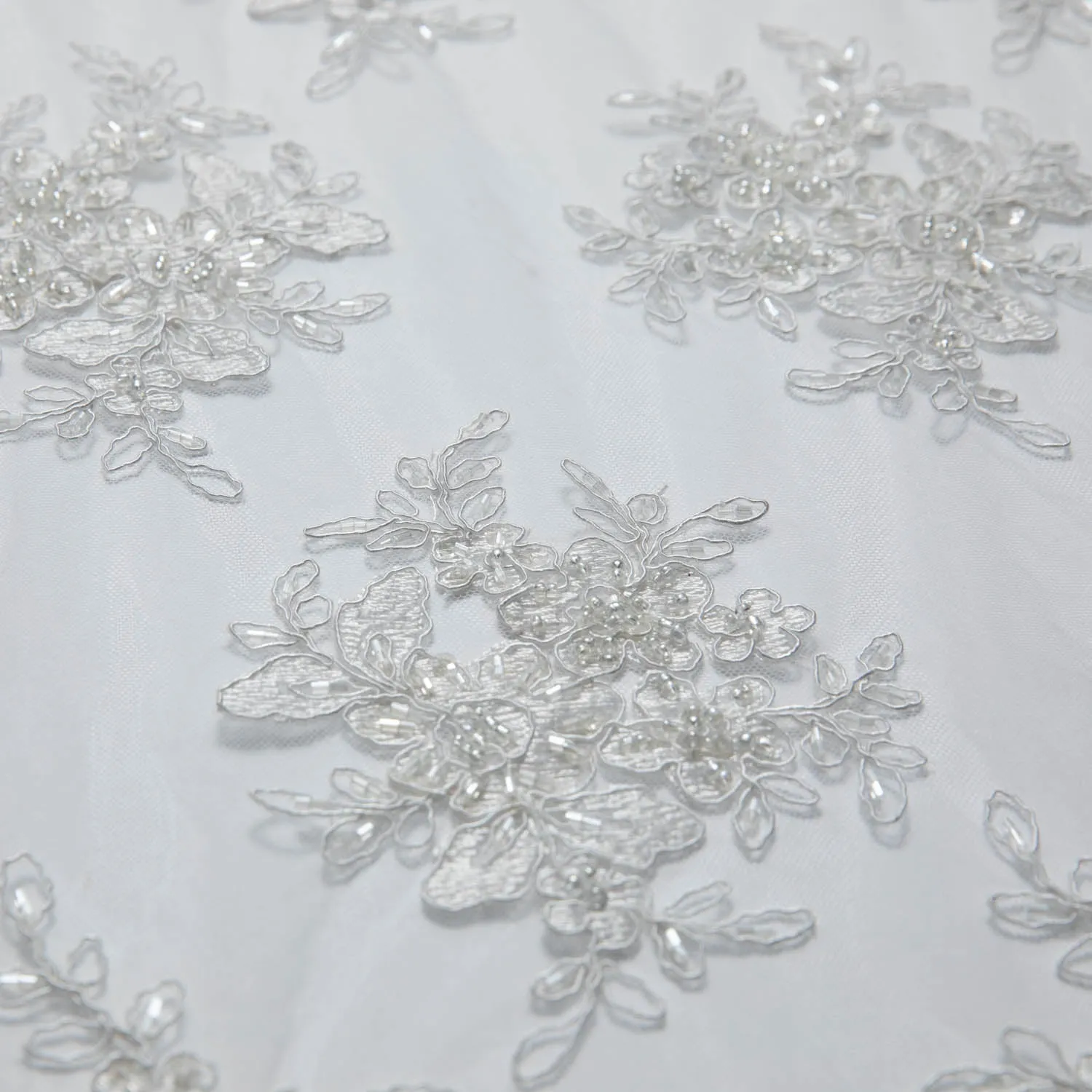 Tulle Lace Fabric Embroidered with Intricate Design 52" Wide | Exquisite Fabric