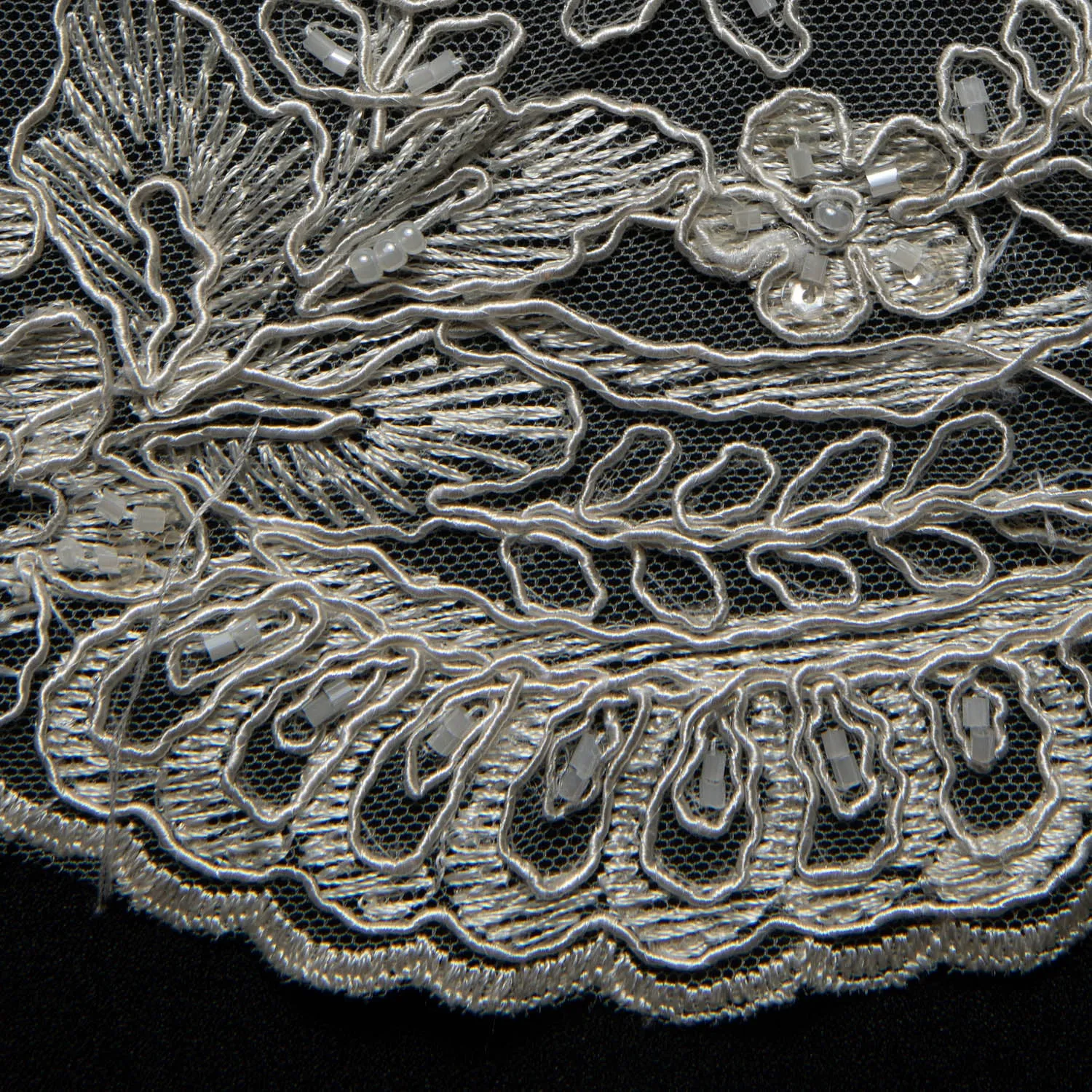 Tulle Lace Fabric Embroidered with Intricate Design 52" Wide | Exquisite Fabric