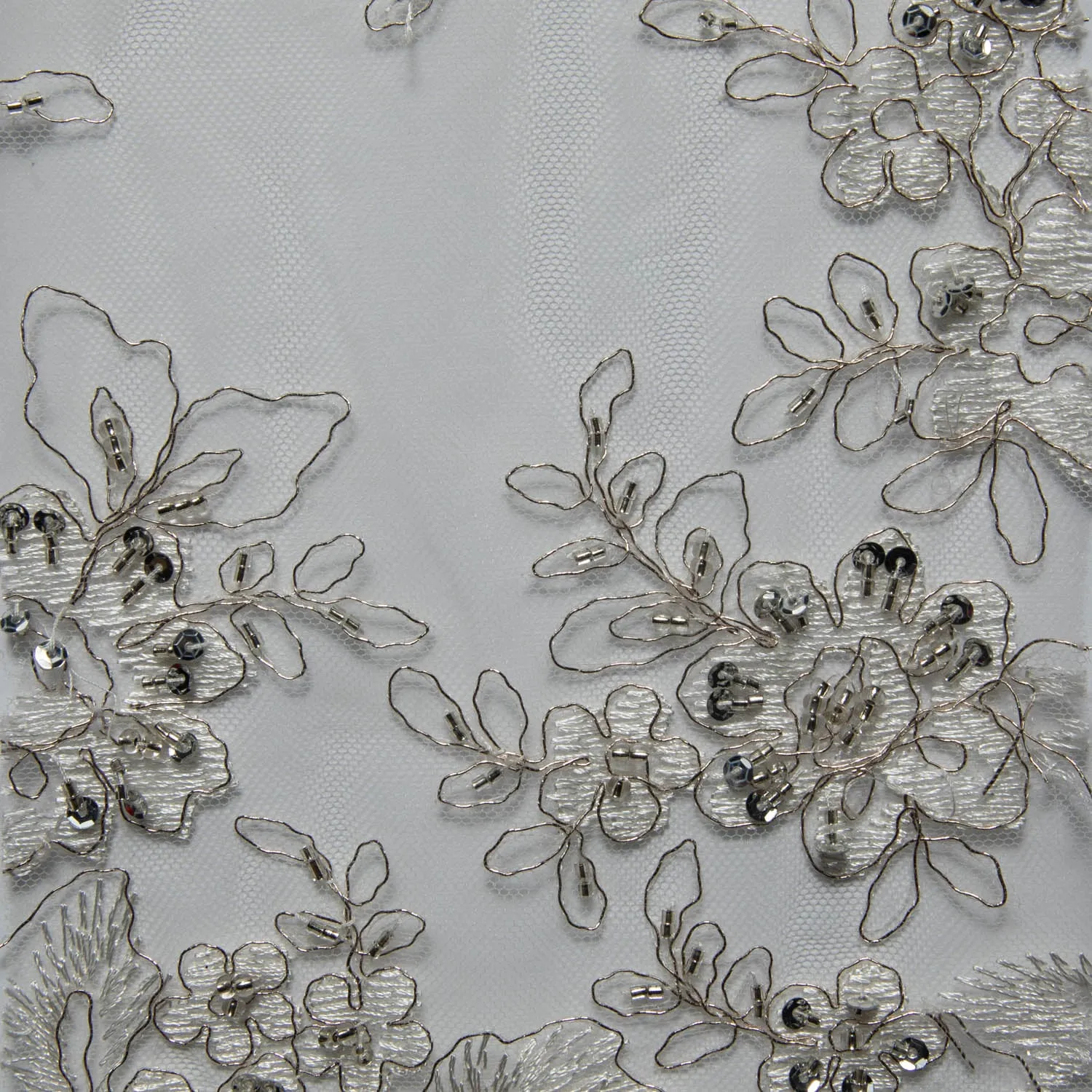 Tulle Lace Fabric Embroidered with Intricate Design 52" Wide | Exquisite Fabric