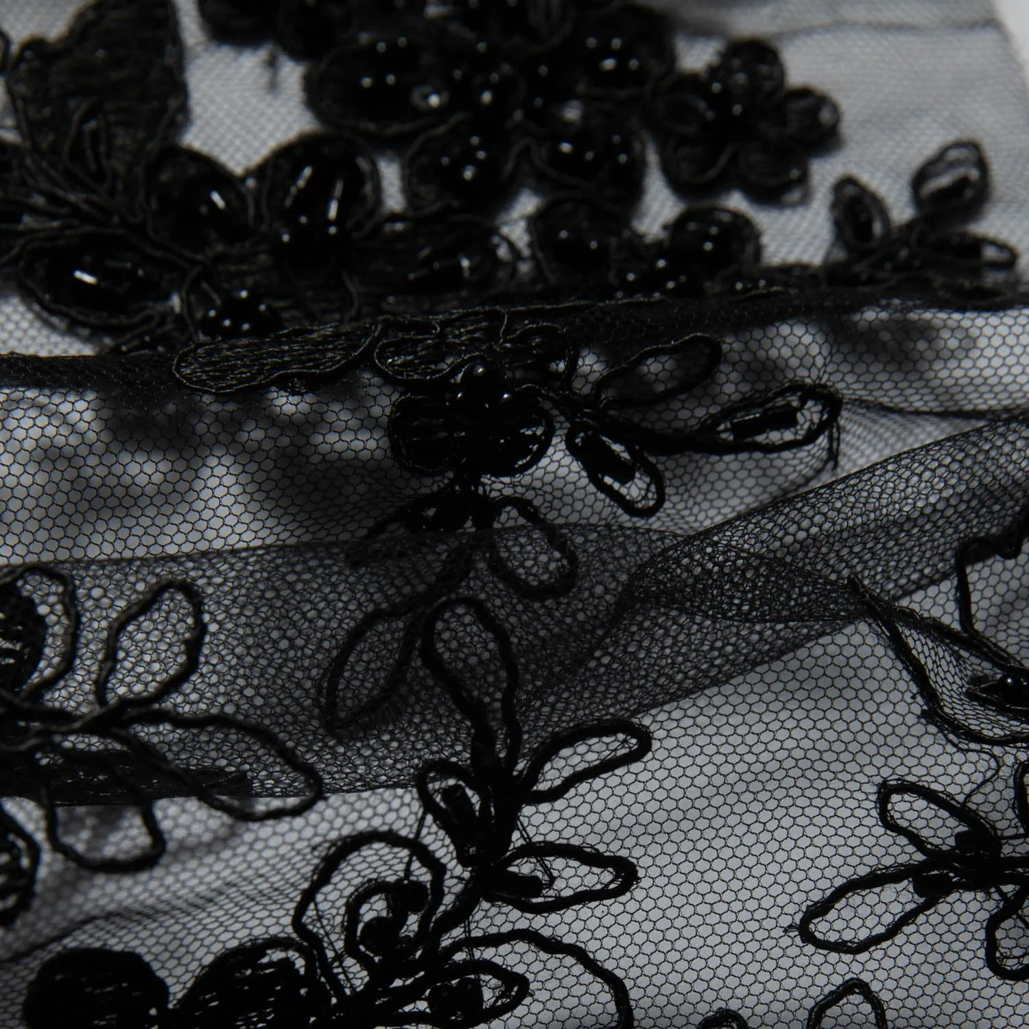 Tulle Lace Fabric Embroidered with Intricate Design 52" Wide | Exquisite Fabric