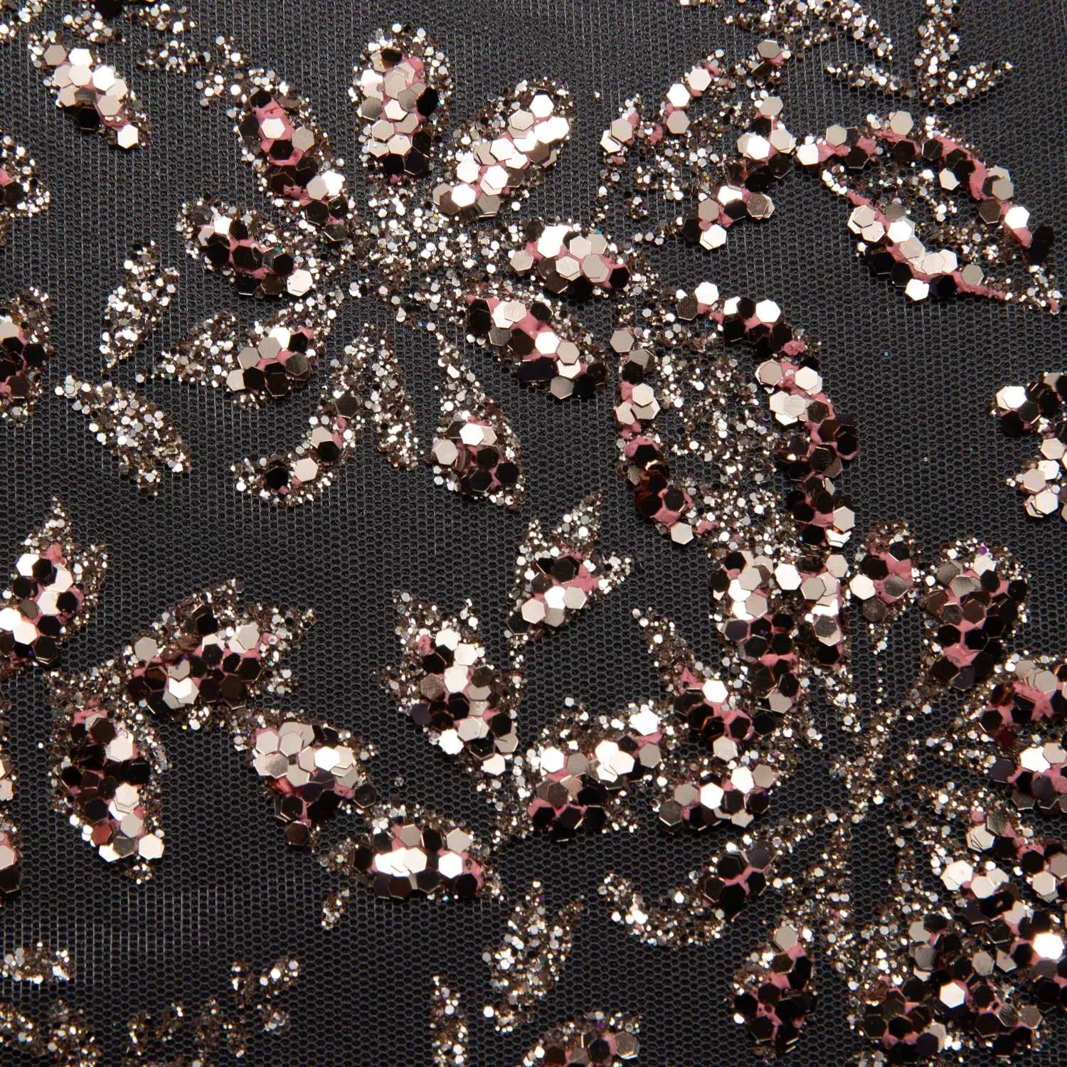 Tulle Lace Fabric with Glitter and Floral Design 58" Wide | Exquisite Fabric