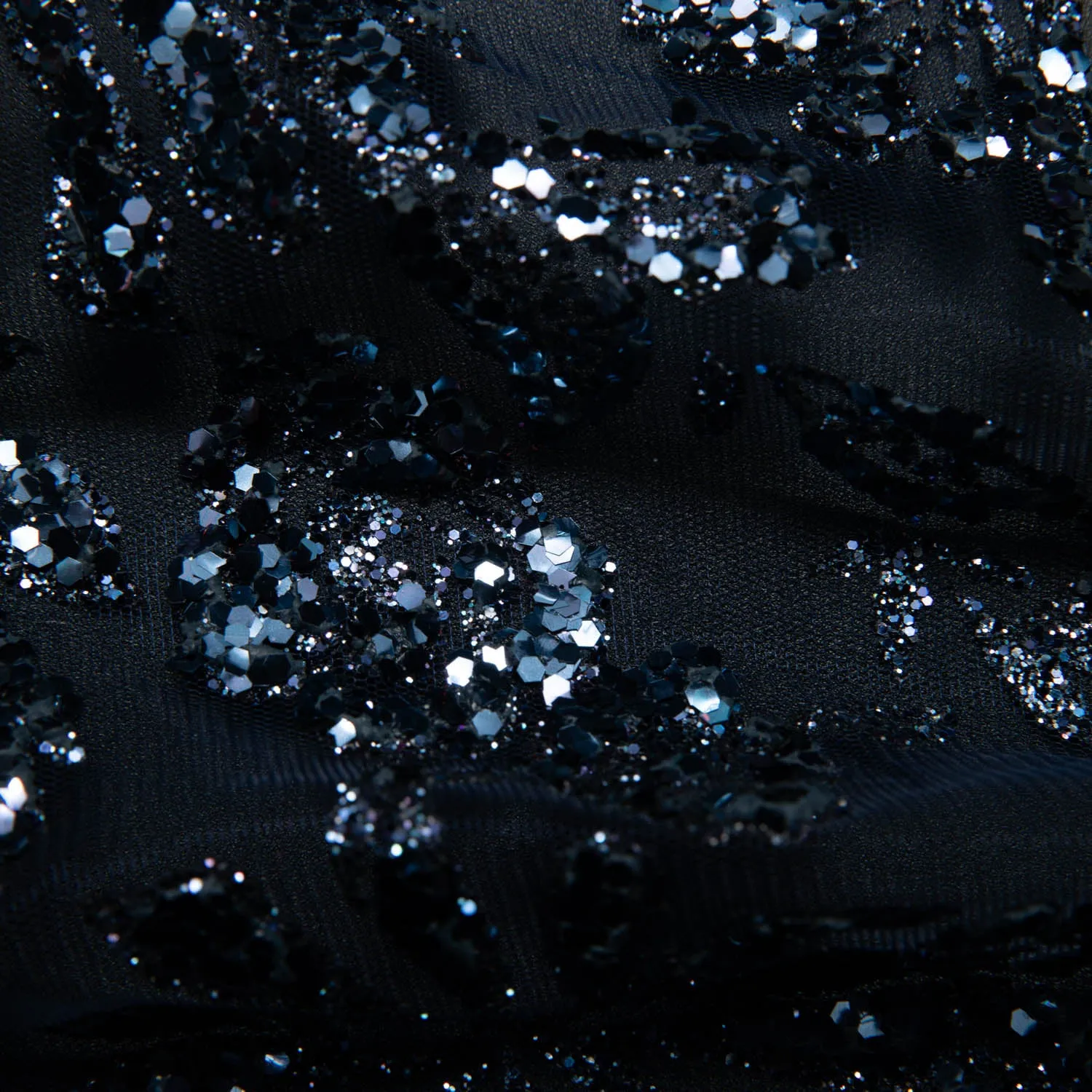 Tulle Lace Fabric with Glitter and Floral Design 58" Wide | Exquisite Fabric