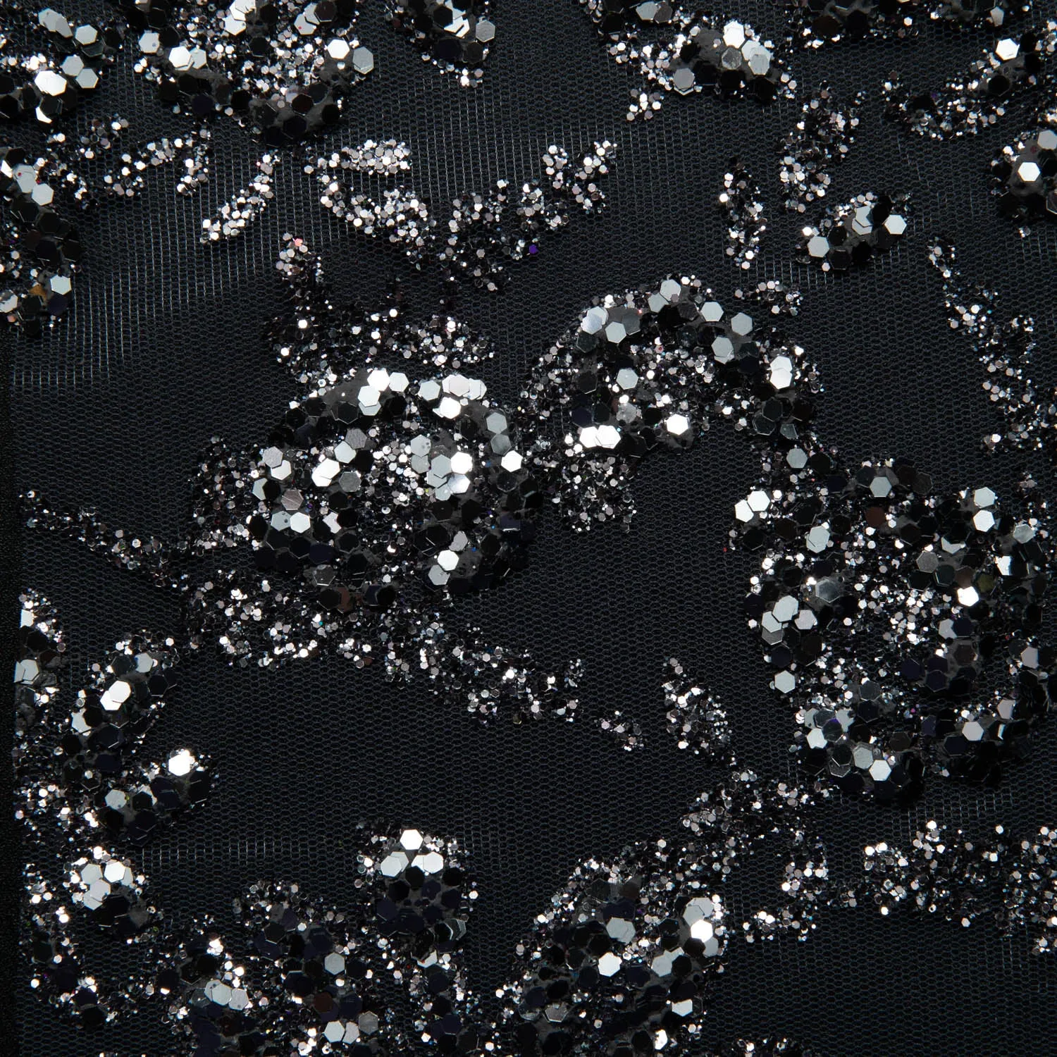 Tulle Lace Fabric with Glitter and Floral Design 58" Wide | Exquisite Fabric