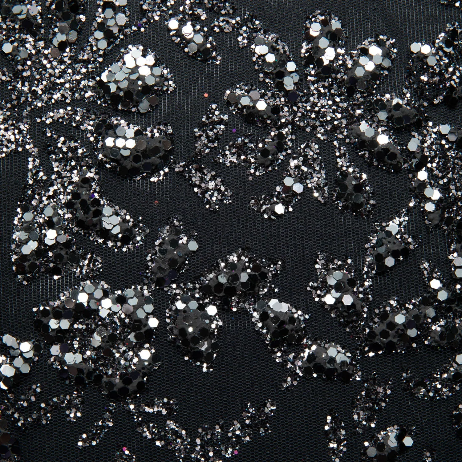 Tulle Lace Fabric with Glitter and Floral Design 58" Wide | Exquisite Fabric