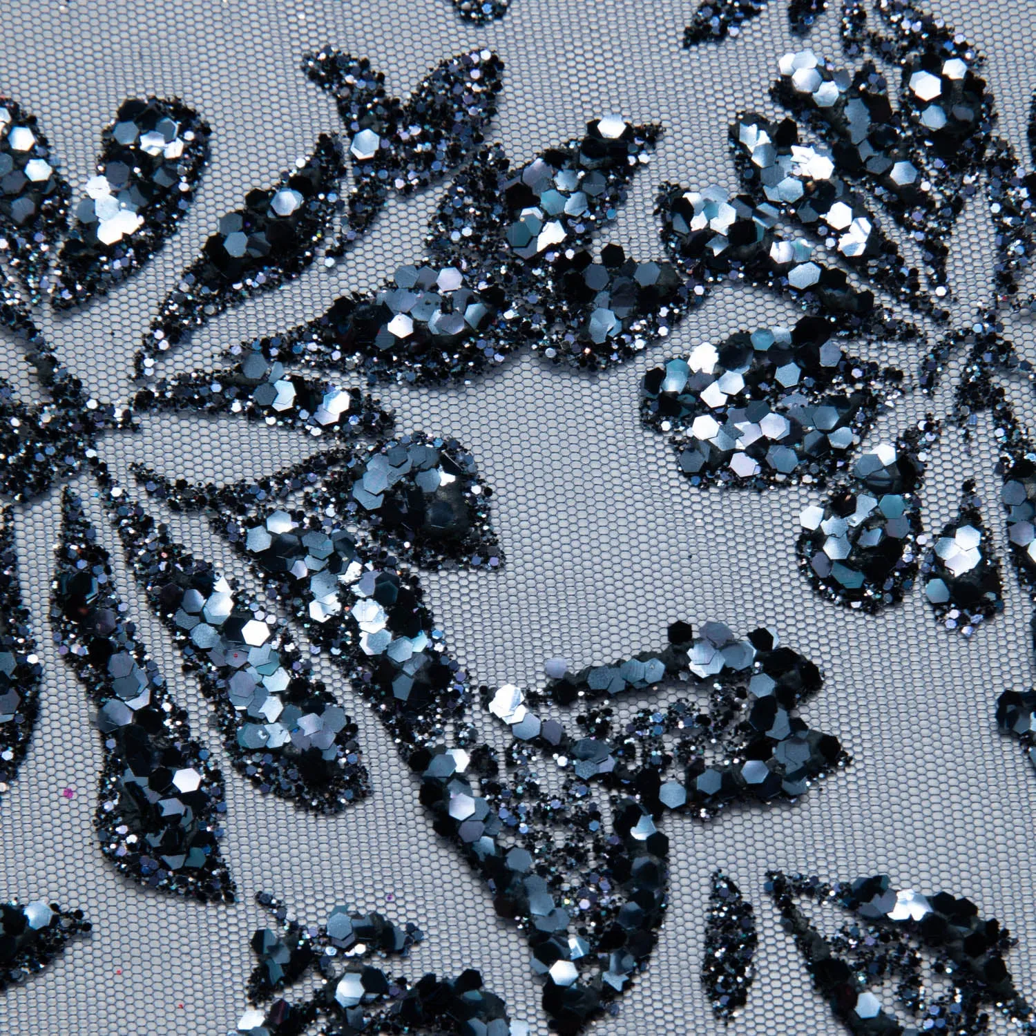 Tulle Lace Fabric with Glitter and Floral Design 58" Wide | Exquisite Fabric