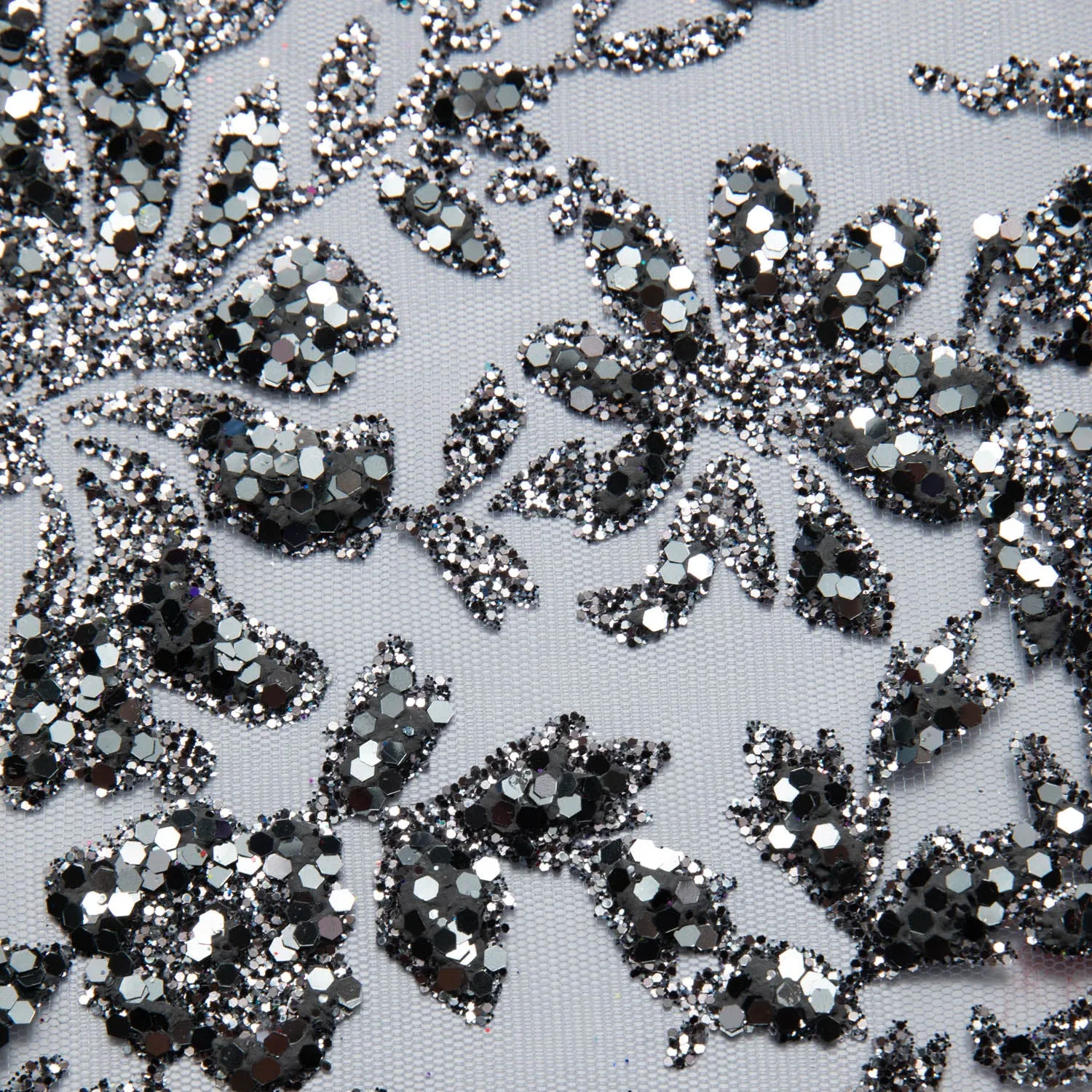 Tulle Lace Fabric with Glitter and Floral Design 58" Wide | Exquisite Fabric