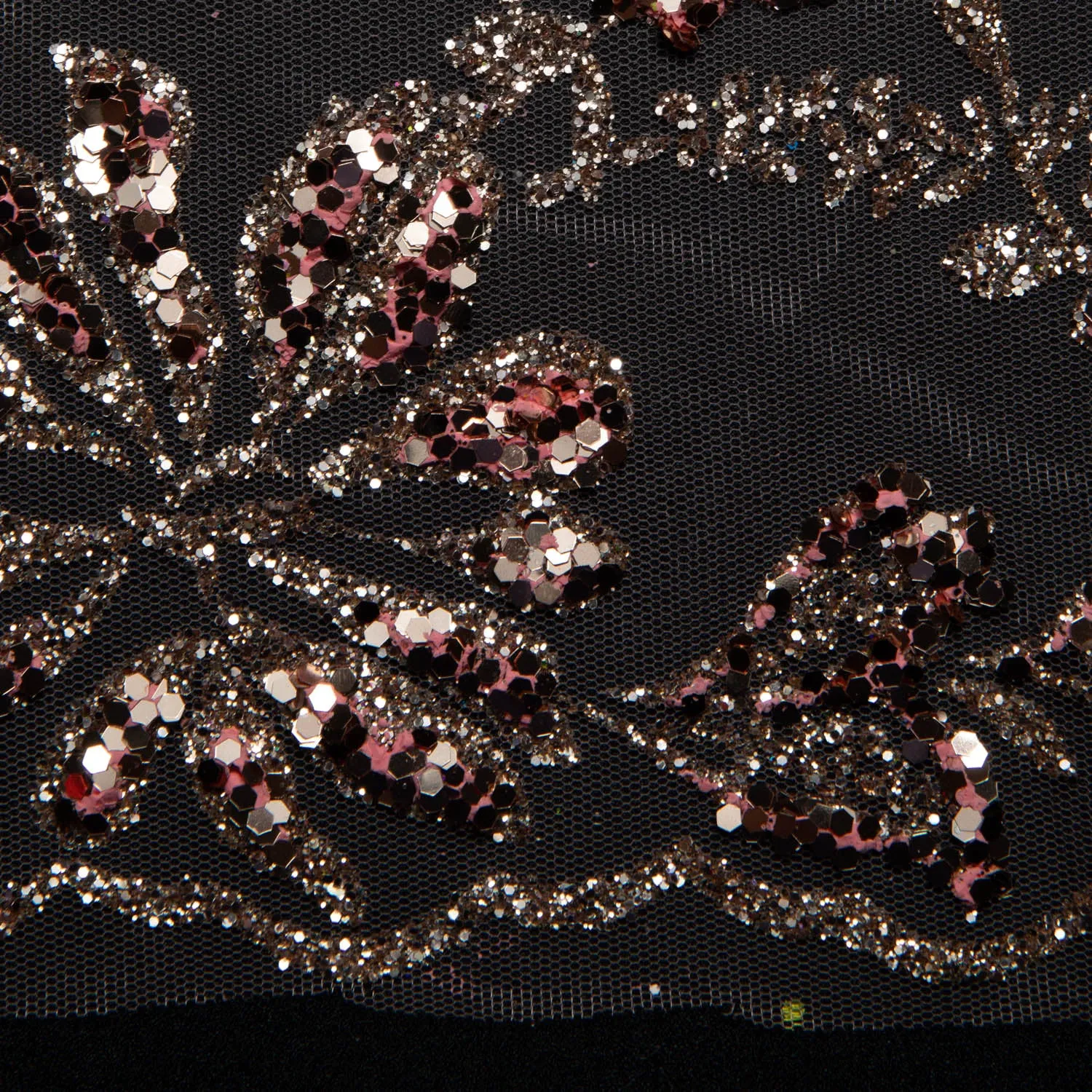 Tulle Lace Fabric with Glitter and Floral Design 58" Wide | Exquisite Fabric