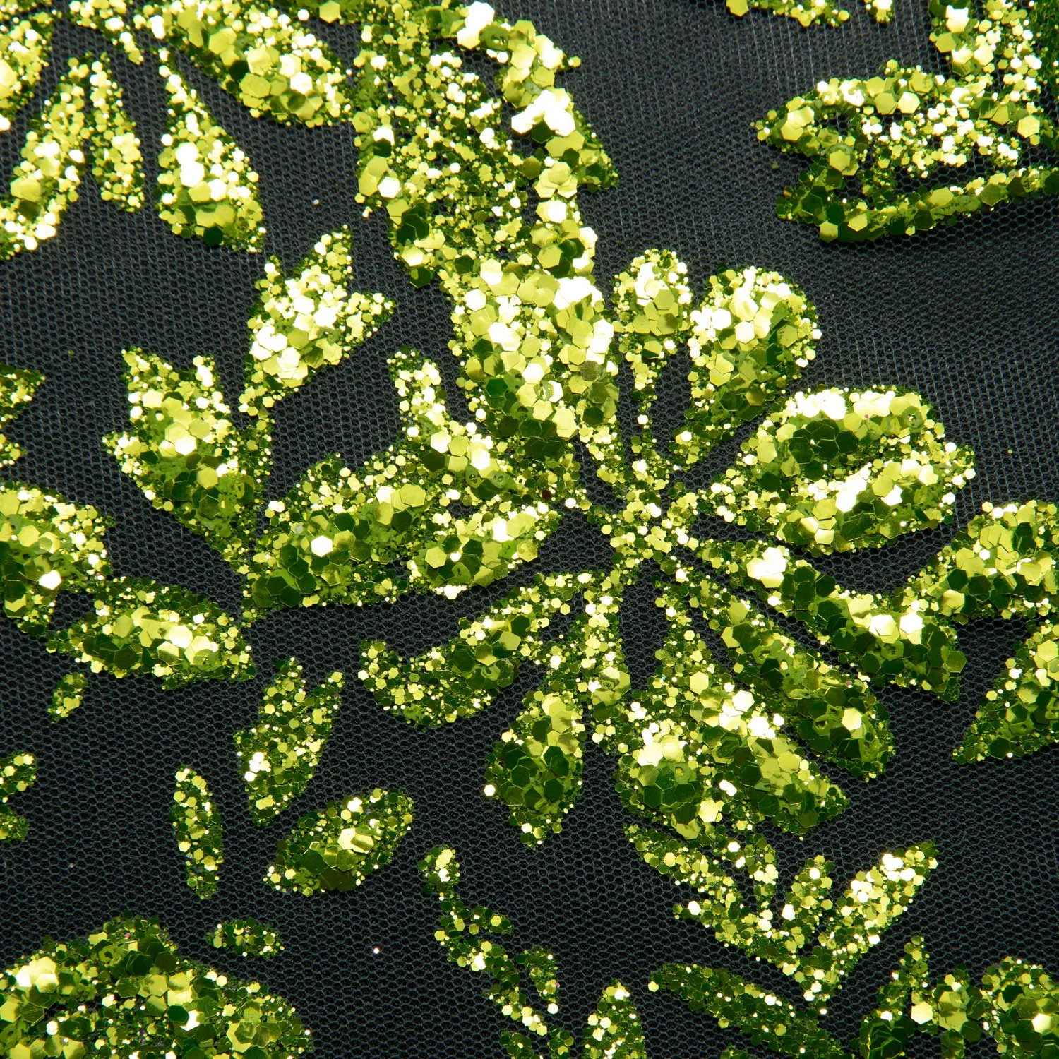 Tulle Lace Fabric with Glitter and Floral Design 58" Wide | Exquisite Fabric