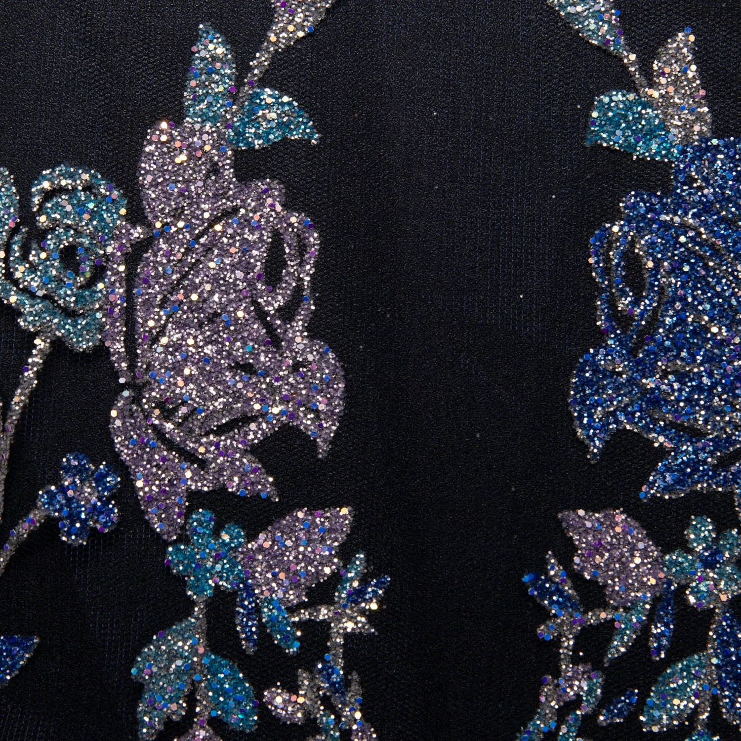 Tulle Lace Fabric with Multicolor Glitter and Floral Design 58" Wide | Exquisite Fabric