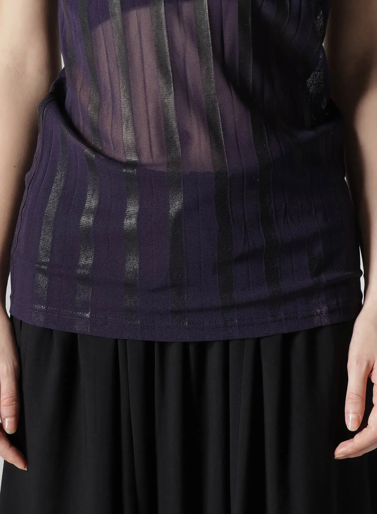 TULLE PLEATS CLASSIC SHORT SLEEVE T