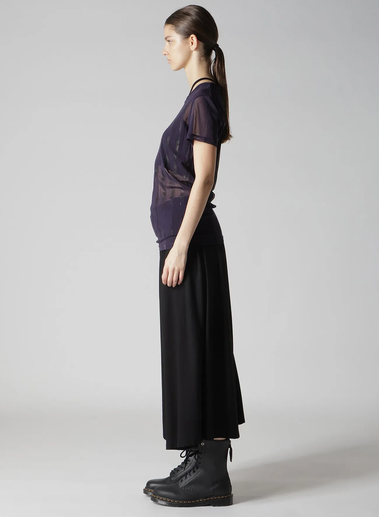 TULLE PLEATS CLASSIC SHORT SLEEVE T