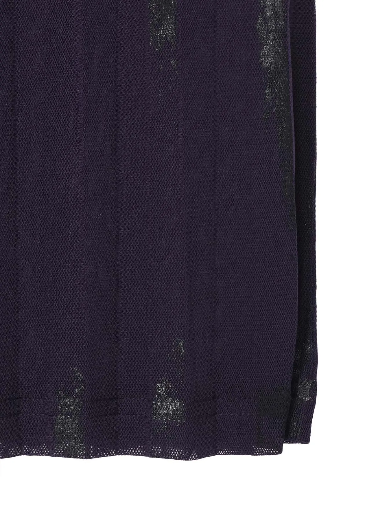 TULLE PLEATS LONG SLEEVE HIGH NECK T