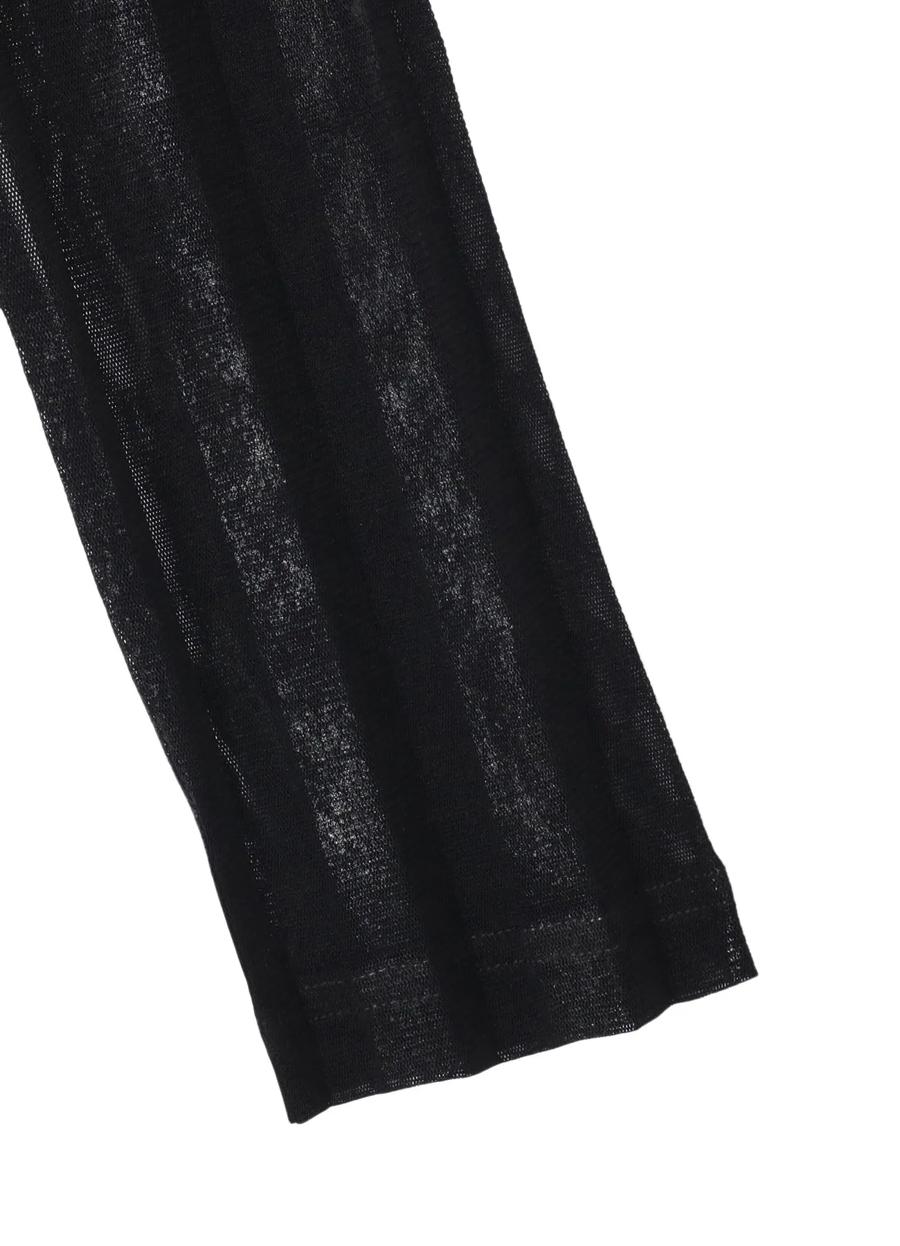 TULLE PLEATS LONG SLEEVE HIGH NECK T